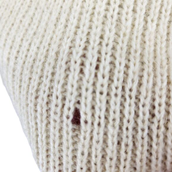 Vintage Cream Knit Cardigan Sweater Duster with Attached Scarf – Mohair Blend - Picture 9 of 12